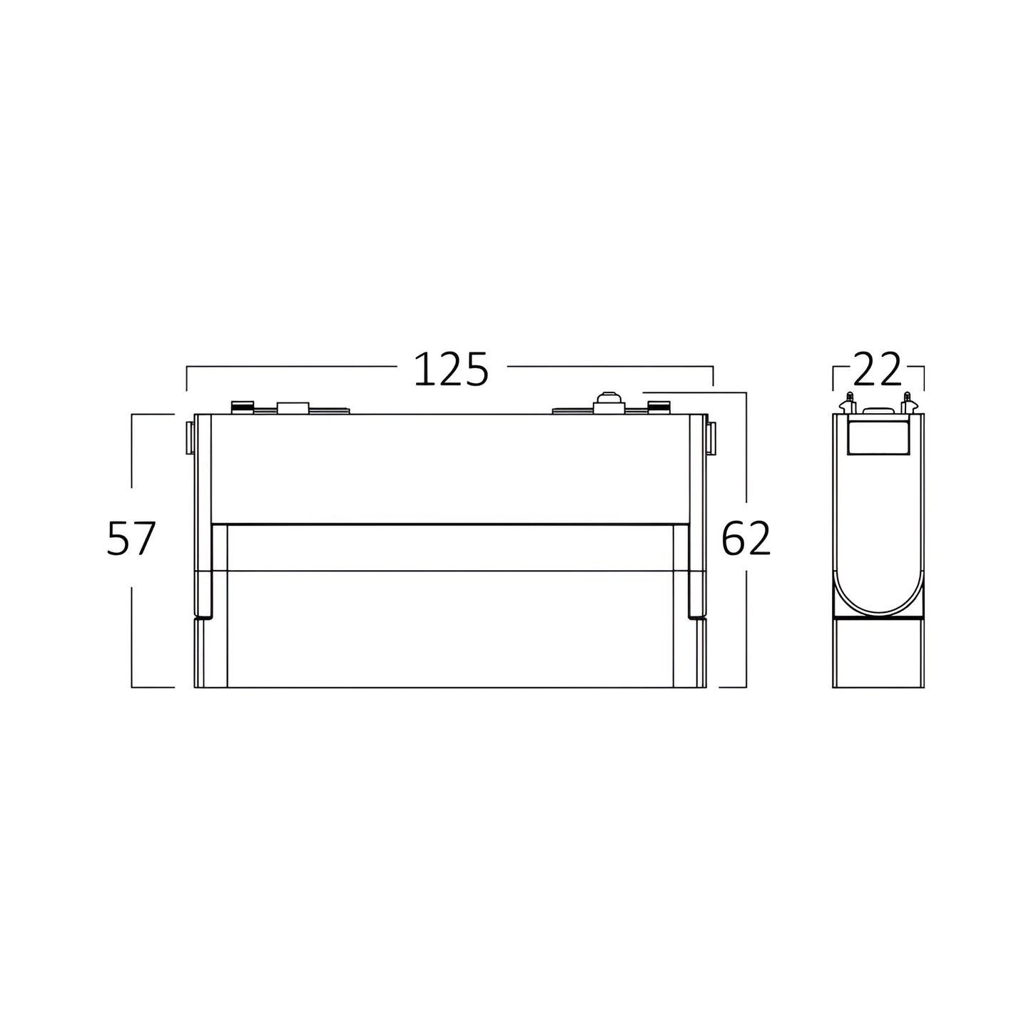 MAGNETNI ZIDNI OSVETLJIVAC 6W CRNI CCT 48VDC