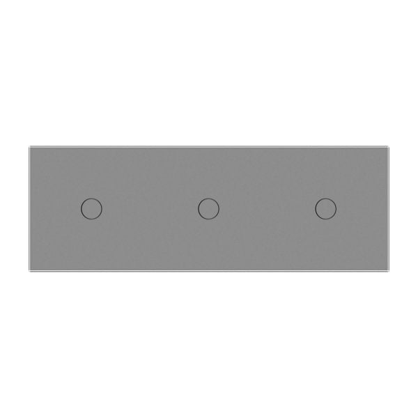 1 Tipka & 1 Tipka & 1 Tipka Stakleni Panel zlatna i siva 222mm*80mm