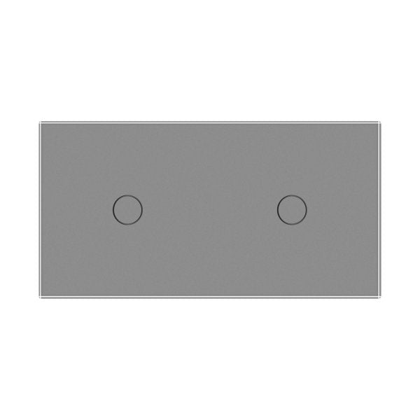1 Tipka & 1 Tipka Stakleni Panel zlatna i siva 150mm*80mm