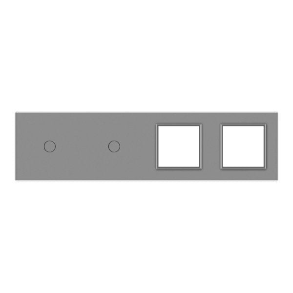 1 Tipka & 1 Okvir & 1 Okvir Stakleni Panel bijela, crna, zlatna i siva 222mm* 80mm