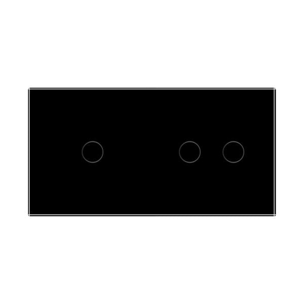 1 Tipka & 2 Tipke Stakleni Panel bijela crna 150mm*80mm