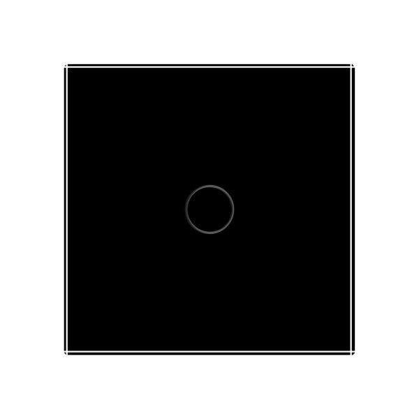 Stakleni Panel 1 Tipka crna 80mm*80mm