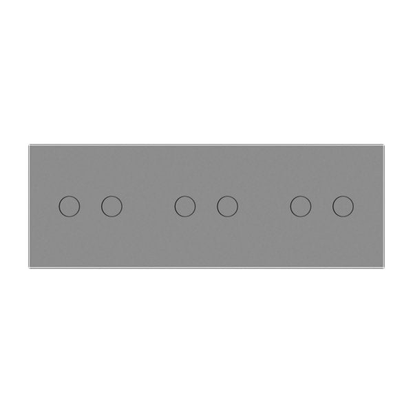 2 Tipke & 2 Tipke & 2 Tipke Stakleni Panel zlatna i siva 222mm*80mm