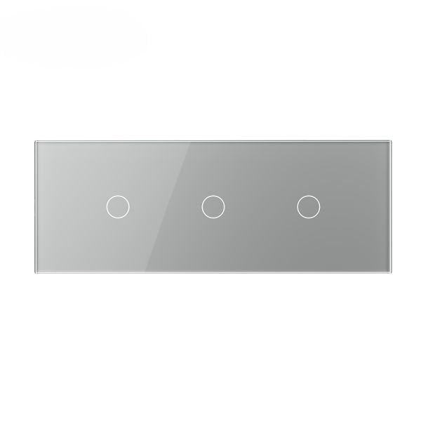 Stakleni panel 7M 1 Tipka & 1 Tipka & 1 Tipka zlatni i sivi 209.5mm*78mm