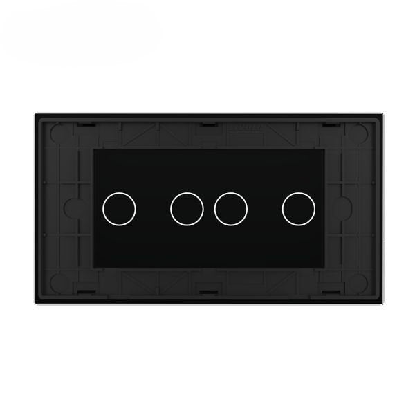 Stakleni panel 4M 2 Tipke & 2 Tipke crni 142mm*78mm