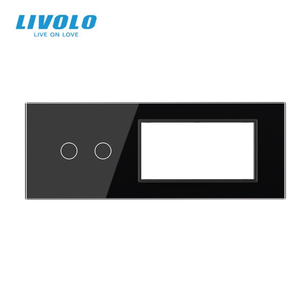 Stakleni panel 7M 2 Tipke & 1 Okvir & 1 Okvir crni 209.5mm*78mm
