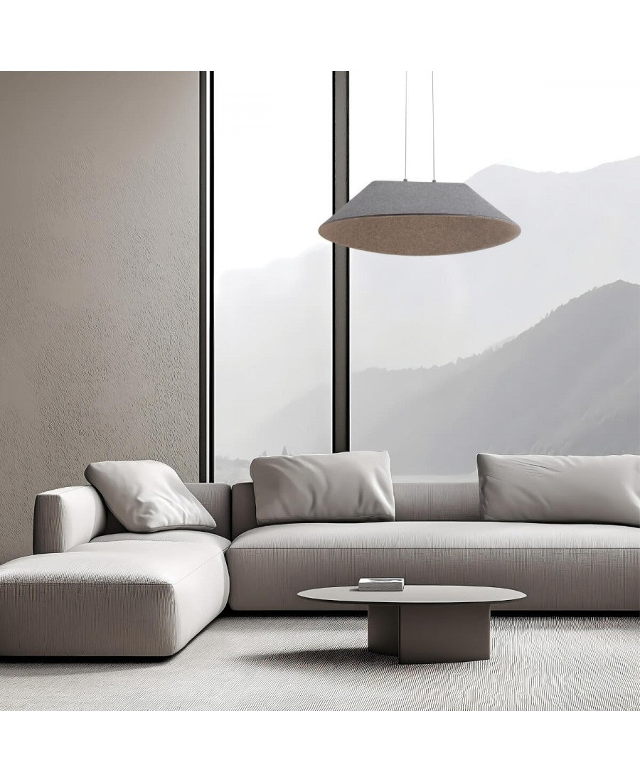 PENDANT LED LIGHT ACOUSTIC GREY