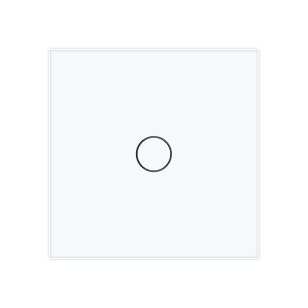 UK Stakleni Panel 1 Tipka bijela, siva i zlatna 86mm*86mm