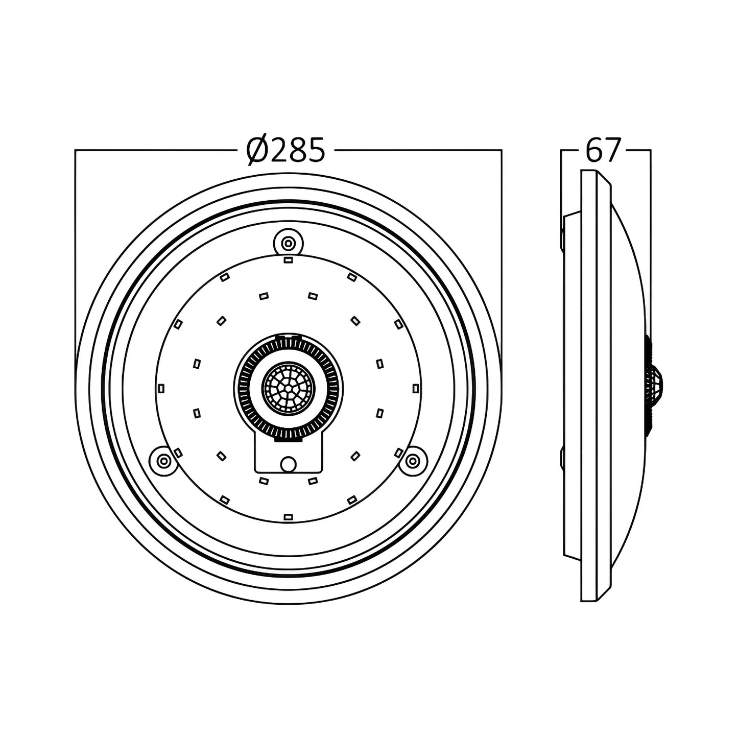 LED PLAFONJERA SA SENZOROM 15W 4000K