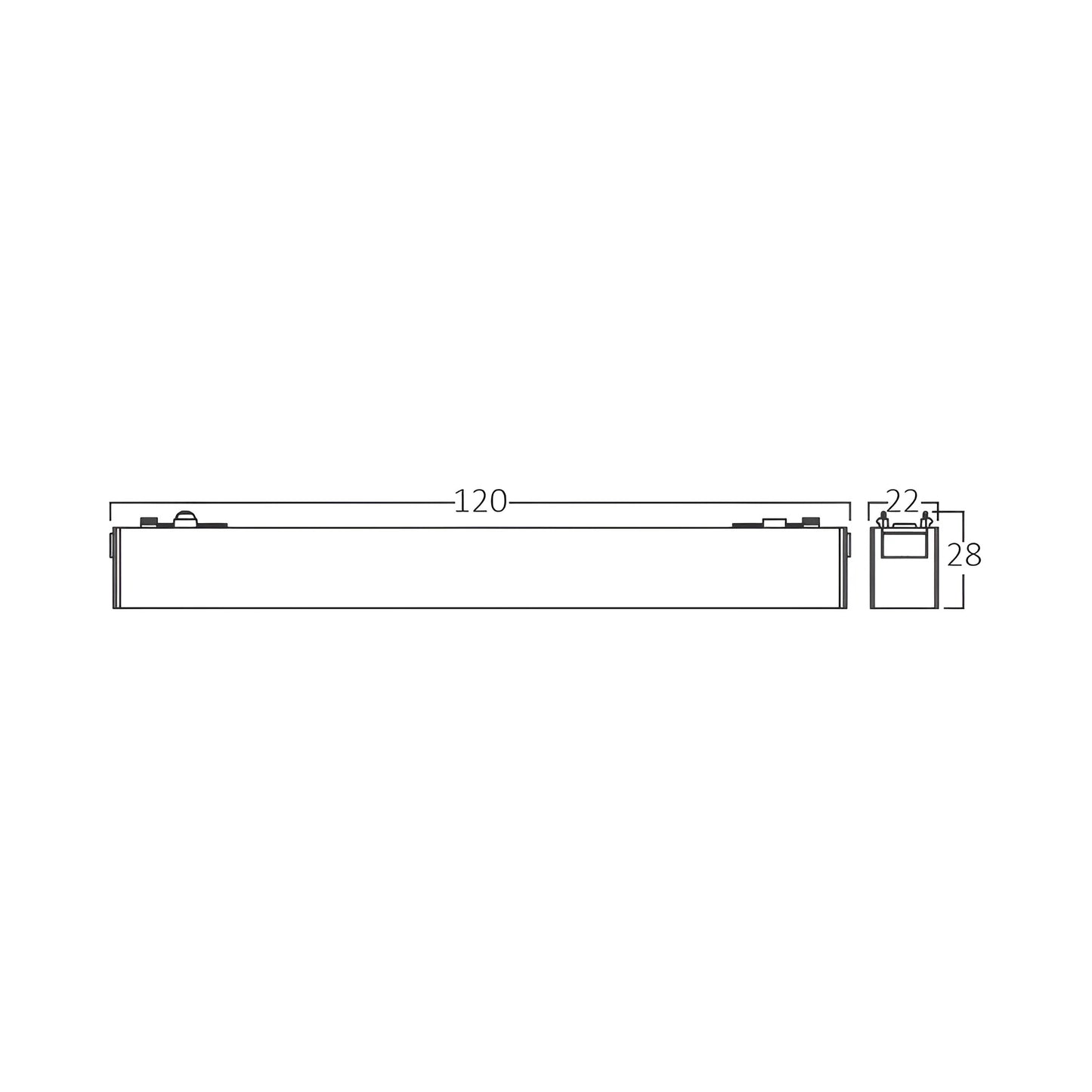 MAGNETNA LINEARNA SVETILJKA 6W CRNI CCT 48VDC