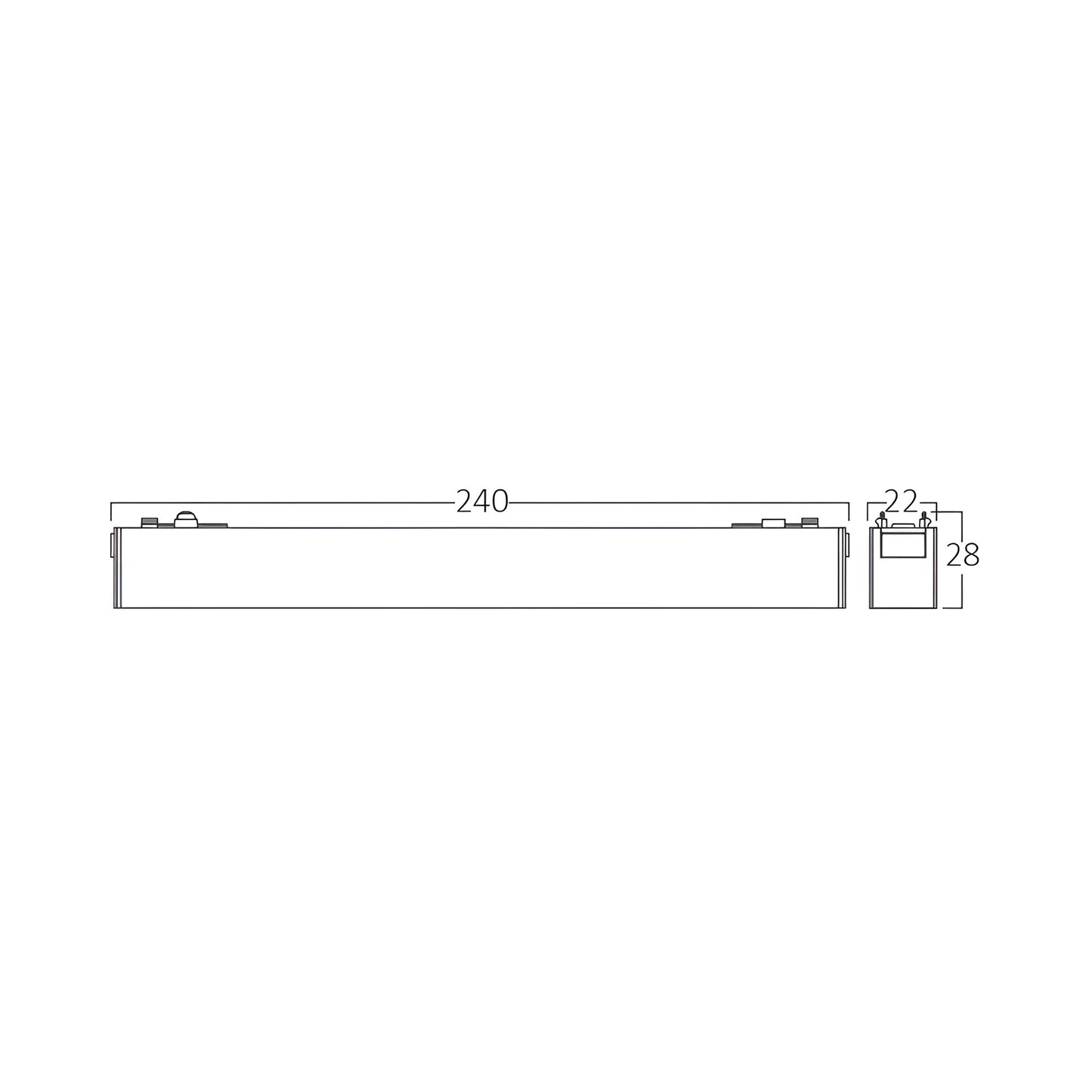 MAGNETNA LINEARNA SVETILJKA 12W CRNI CCT 48VDC
