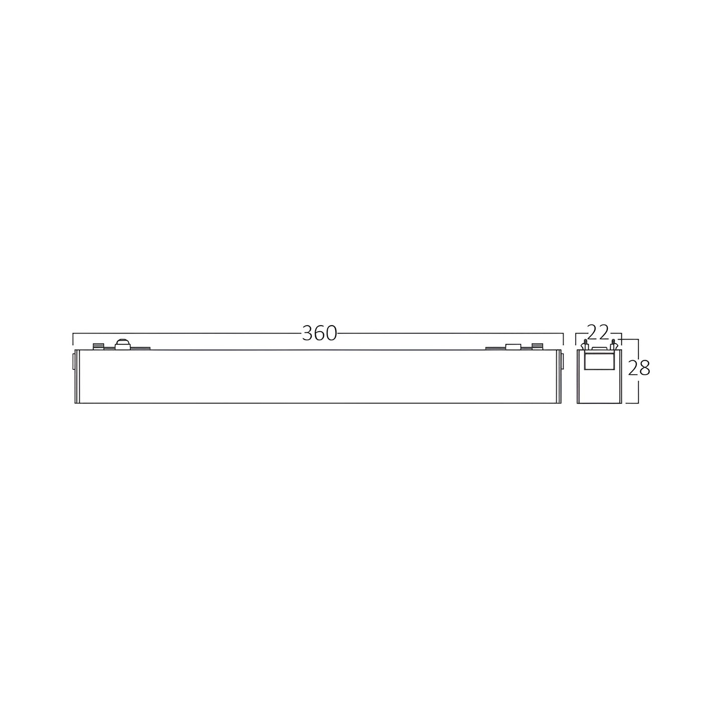 MAGNETNA LINEARNA SVETILJKA 18W CRNI CCT 48VDC