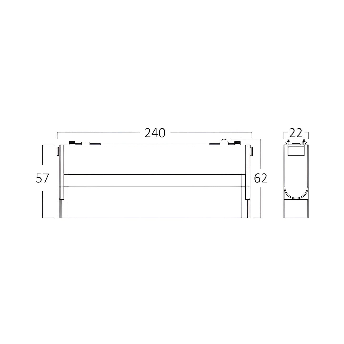 MAGNETNI ZIDNI OSVETLJIVAC 12W CRNI CCT 48VDC