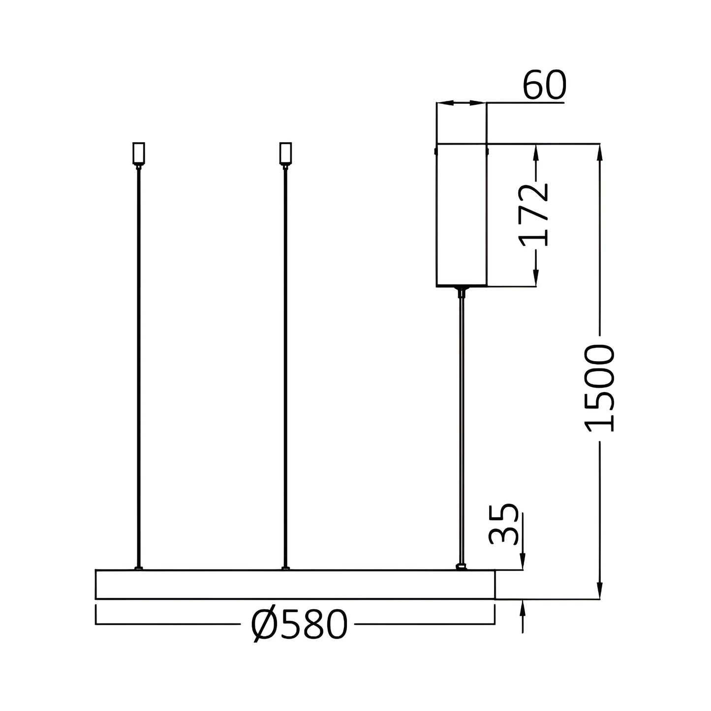LED VISILICA OKRUGLA 46W CCT