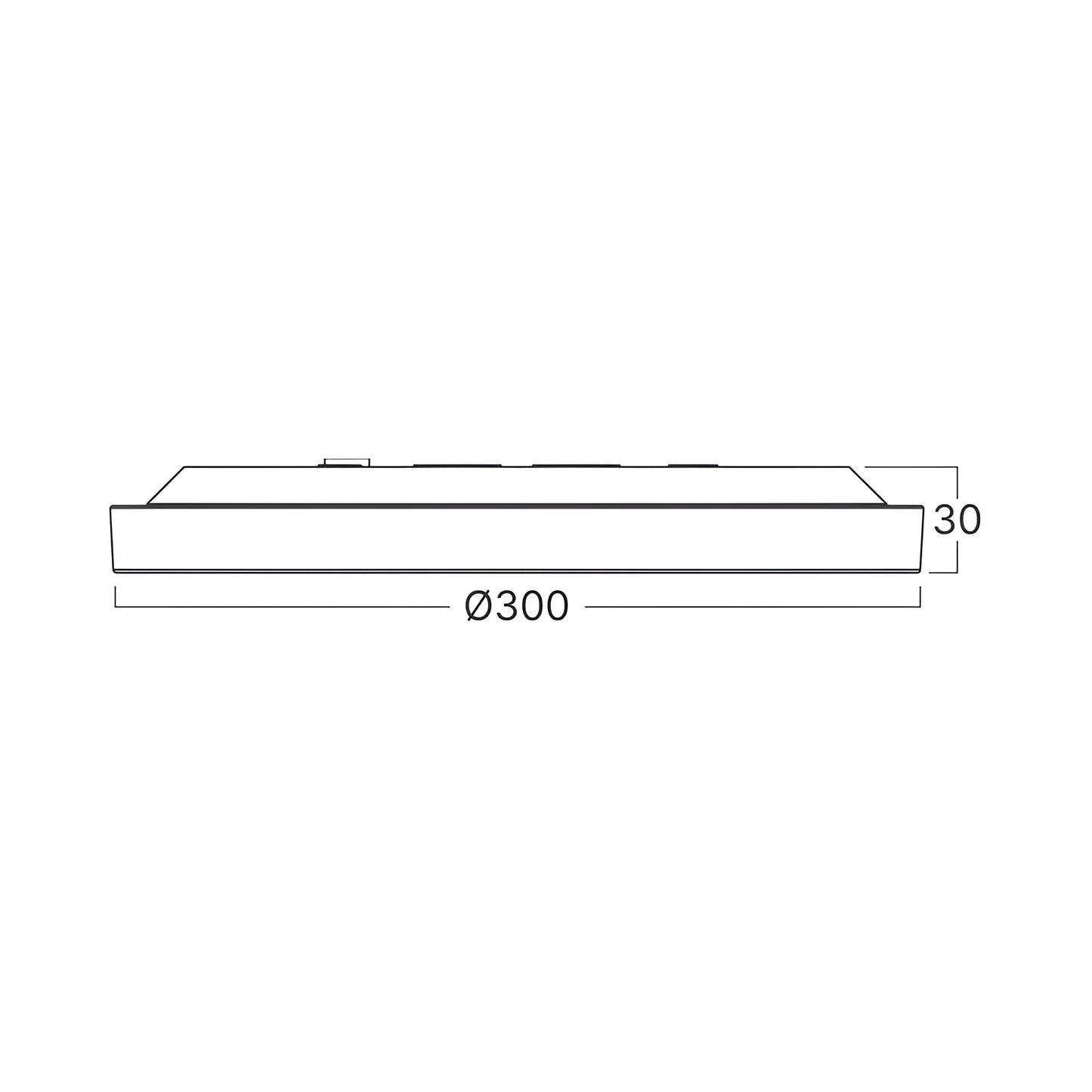 LED plafonjera SLIM crna