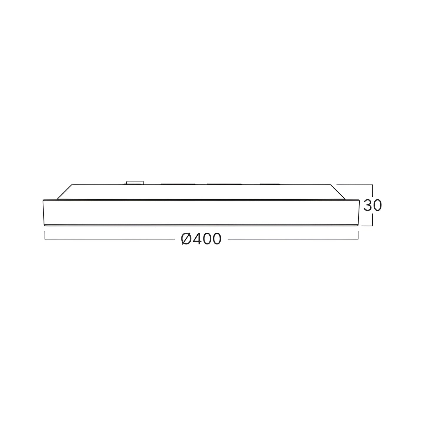 LED plafonjera SLIM D400 crna
