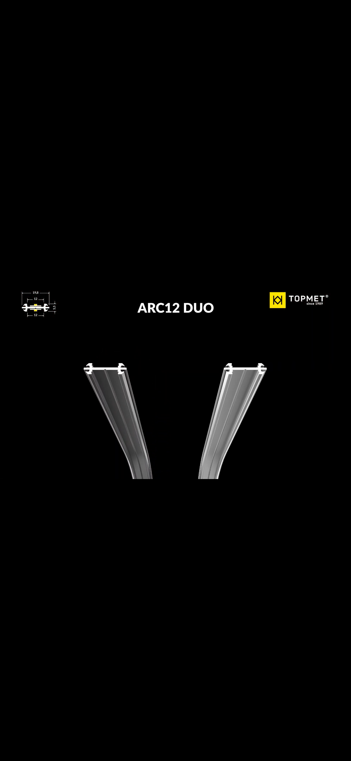 LED profile ARC12 DUO CD 2000 anod.