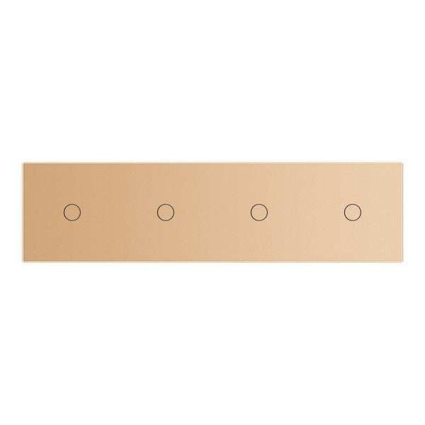 1 Tipka & 1 Tipka & 1 Tipka  & 1 Tipka Stakleni Panel zlatna i siva Dimenzija: 293mm*80mm