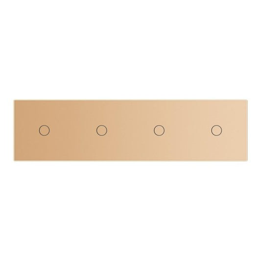 1 Tipka & 1 Tipka & 1 Tipka  & 1 Tipka Stakleni Panel zlatna i siva Dimenzija: 293mm*80mm