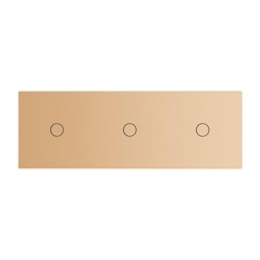 1 Tipka & 1 Tipka & 1 Tipka Stakleni Panel zlatna i siva  222mm*80mm
