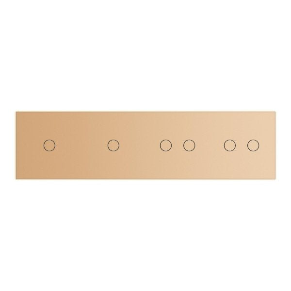 1 Tipke & 1 Tipke & 2 Tipka & 2 Tipka Stakleni Panel crna,zlatna i siva 293mm*80mm
