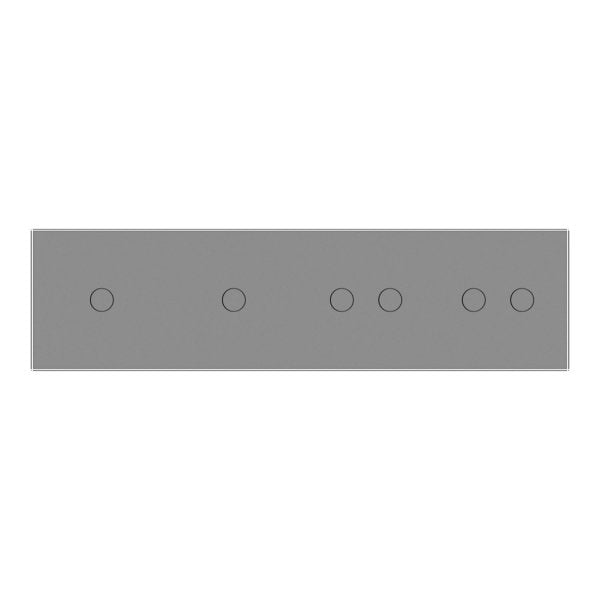 1 Tipke & 1 Tipke & 2 Tipka & 2 Tipka Stakleni Panel crna,zlatna i siva 293mm*80mm