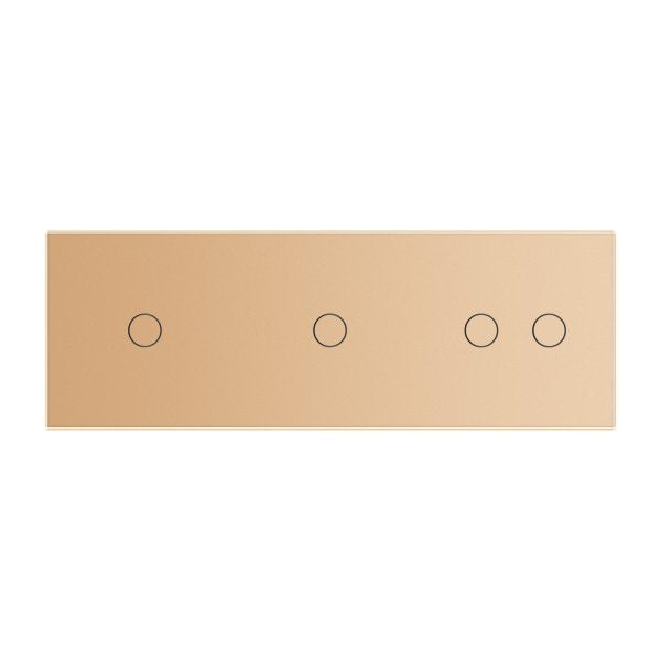 1 Tipka & 1 Tipka & 2 Tipka Stakleni Panel crna, zlatna i siva 222mm*80mm