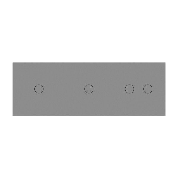 1 Tipka & 1 Tipka & 2 Tipka Stakleni Panel crna, zlatna i siva 222mm*80mm