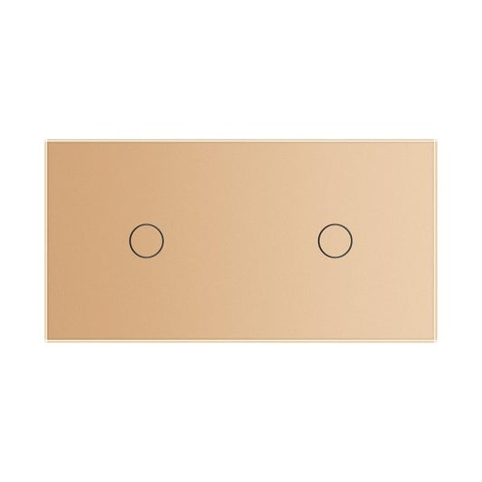 1 Tipka & 1 Tipka  Stakleni Panel zlatna i siva 150mm*80mm
