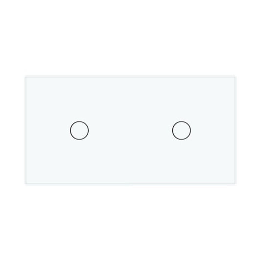 1 Tipka & 1 Tipka Stakleni Panel bijela  150mm*80mm