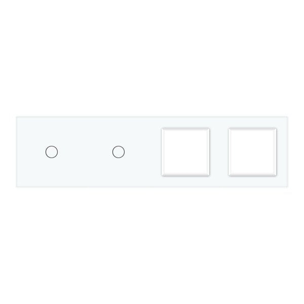 1 Tipka & 1 Okvir & 1 Okvir Stakleni Panel bijela, crna, zlatna i siva 222mm* 80mm