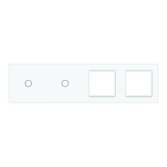 1 Tipka & 1 Okvir & 1 Okvir Stakleni Panel bijela, crna, zlatna i siva 222mm* 80mm