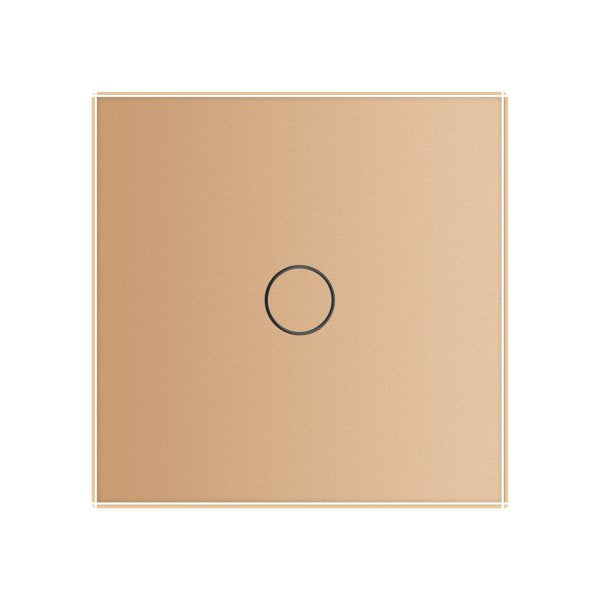 Stakleni Panel 1 Tipka zlatna i siva 80mm*80mm
