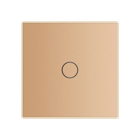 Stakleni Panel 1 Tipka zlatna i siva 80mm*80mm