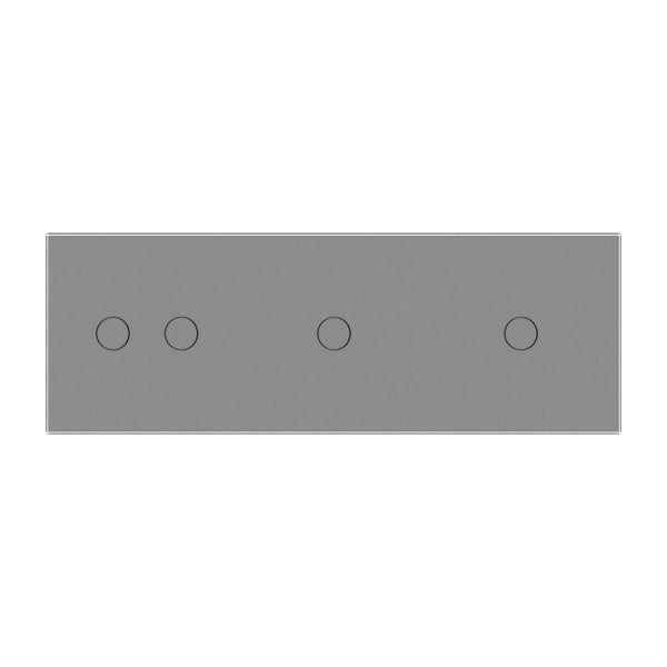 2 Tipka & 1 Tipka & 1 Tipka Stakleni Panel crna, zlatna i siva 222mm*80mm