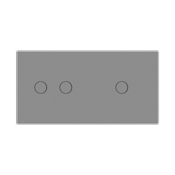 2 Tipke & 1 Tipka  Stakleni Panel  zlatna i siva 150mm*80mm