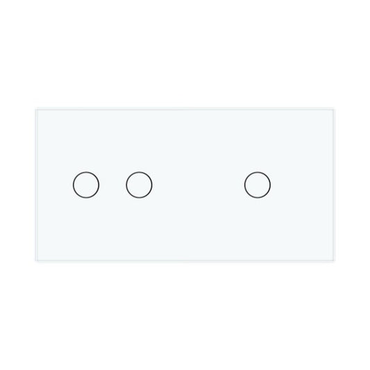 2 Tipke & 1 Tipka Stakleni Panel bijela i crna 150mm*80mm