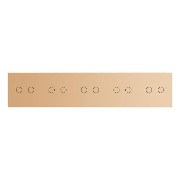 2 Tipke & 2 Tipke & 2 Tipke & 2 Tipke & 2 Tipke Stakleni Panel zlatna i siva 293mm*80mm