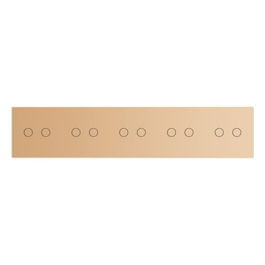 2 Tipke & 2 Tipke & 2 Tipke & 2 Tipke & 2 Tipke Stakleni Panel zlatna i siva 293mm*80mm