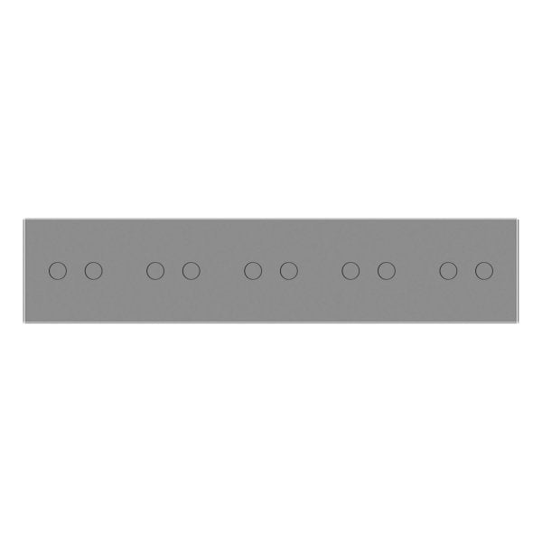 2 Tipke & 2 Tipke & 2 Tipke & 2 Tipke & 2 Tipke Stakleni Panel zlatna i siva 293mm*80mm