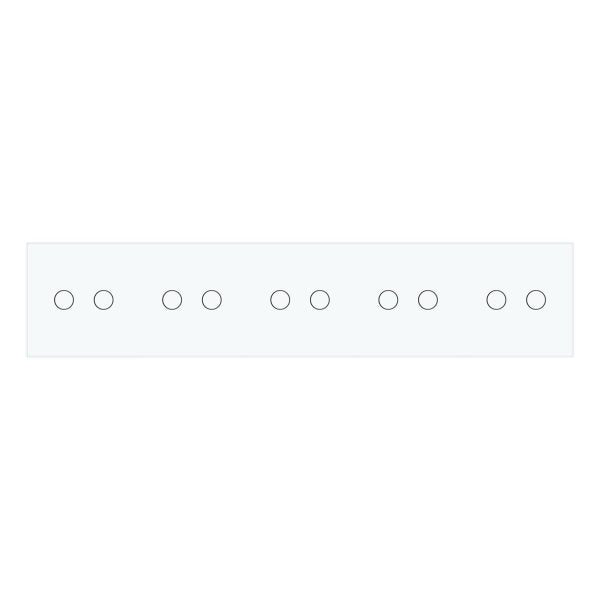 2 Tipke & 2 Tipke & 2 Tipke & 2 Tipke & 2 Tipke Stakleni Panel  bijela i crna Dimenzija:293mm*80mm