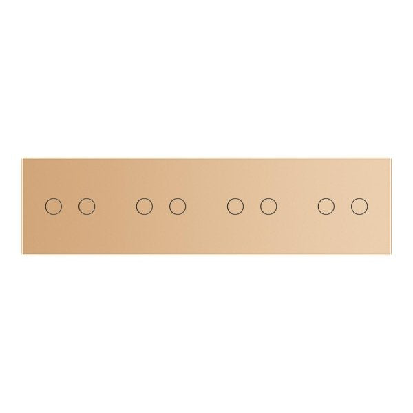 2 Tipke & 2 Tipke & 2 Tipke & 2 Tipke Stakleni Panel bijela, crna, zlatna i siva 293mm*80mm