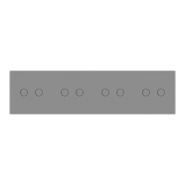2 Tipke & 2 Tipke & 2 Tipke & 2 Tipke Stakleni Panel bijela, crna, zlatna i siva 293mm*80mm