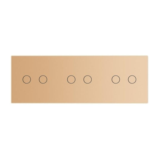 2 Tipke & 2 Tipke & 2 Tipke Stakleni Panel zlatna i siva 222mm*80mm