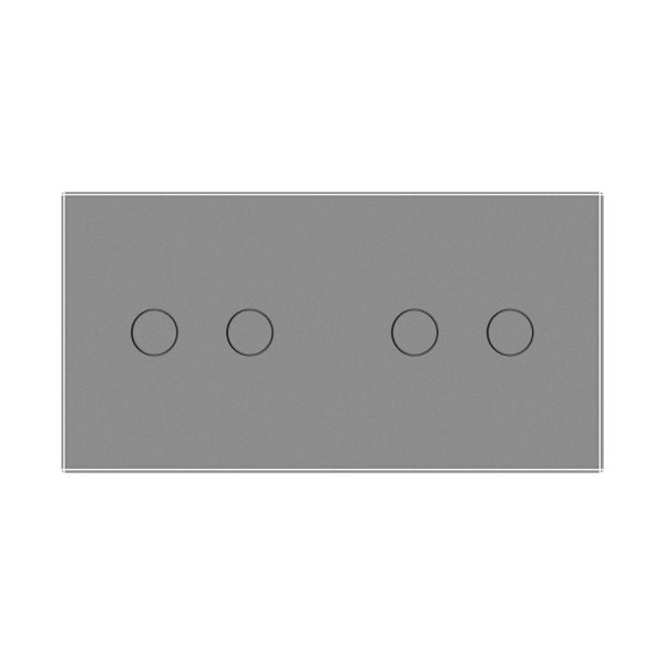 2 Tipke & 2 Tipke Stakleni Panel zlatna i siva 150mm*80mm