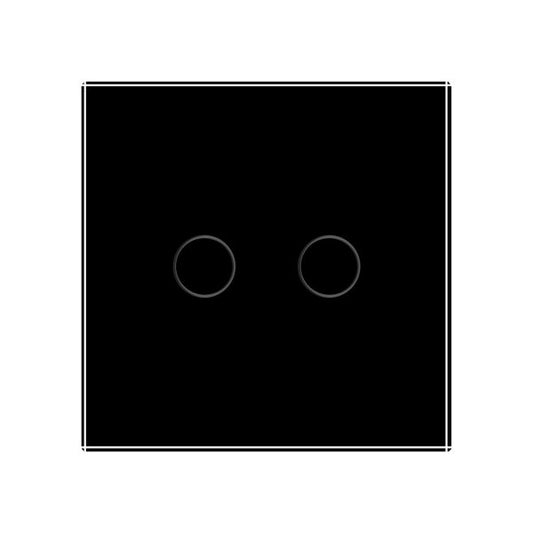 Stakleni Panel  2 Tipke crna 80mm*80mm