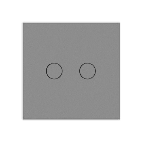 Stakleni Panel  2 Tipke zlatna i siva 80mm*80mm