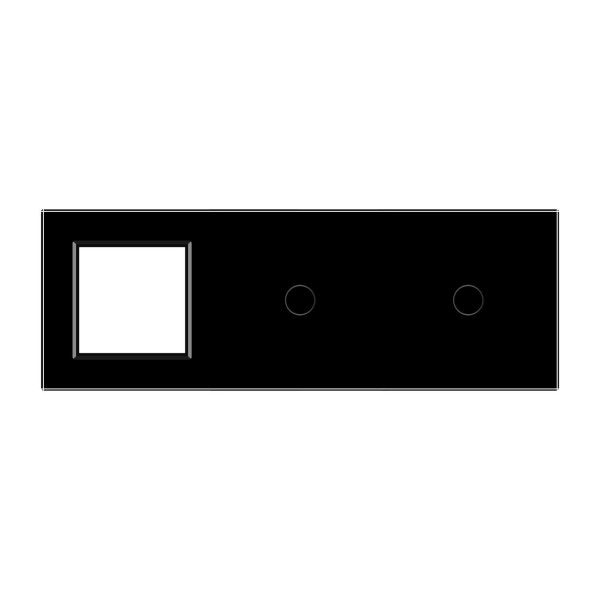 1 Okvir & 1 Tipka & 1 Tipka Stakleni Panel  bijela, crna, zlatna i siva 222mm*80mm