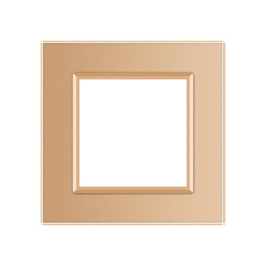 Stakleni okvir za utičnicu  zlatna 80mm*80mm