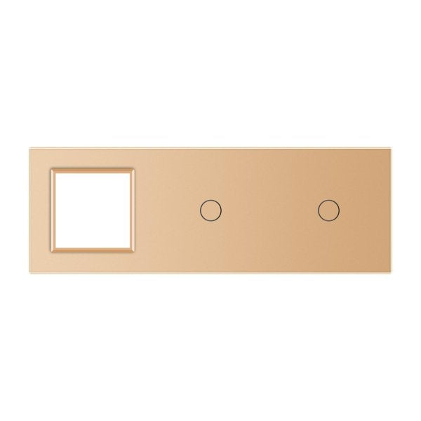 1 Okvir & 1 Tipka & 1 Tipka Stakleni Panel  bijela, crna, zlatna i siva 222mm*80mm